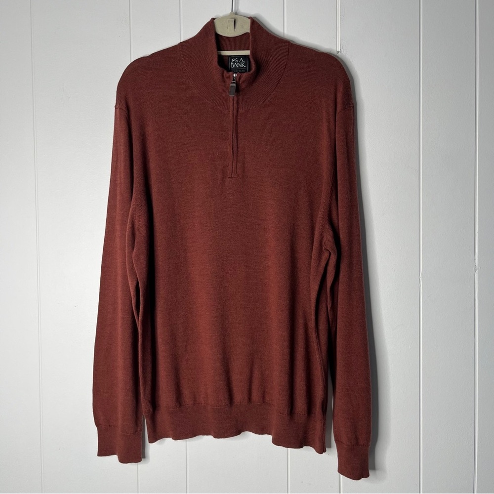 Jos. A. Bank Traveler Collection Tailored Fit Merino Wool 1/4-Zip Sweater XXL